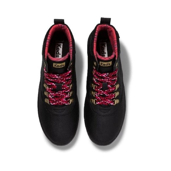 NEW KEDS WOMEN'S SCOUT BOOT lll WATER RESISTANT CANVAS W/WOOL BLACK 5W - Picture 2 of 10